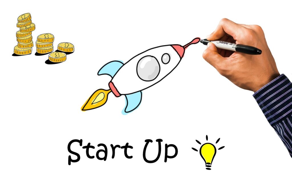 startup, rocket, business